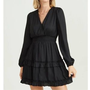 black smocked long sleeve dress!